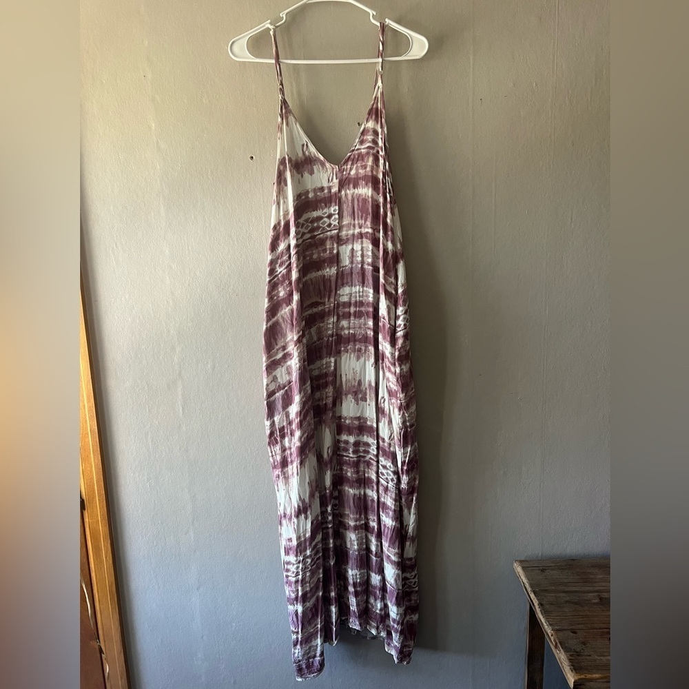 Lulus Yours Tule Mauve Tie-Dye Maxi Dress Size S/M - Picture 4 of 6